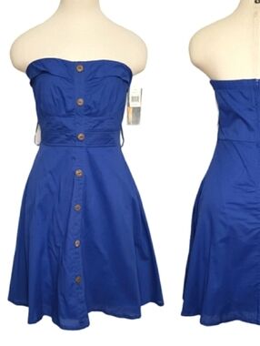 NWT Ruby Rox Strapless Dress Womens Size 13 Royal Blue
